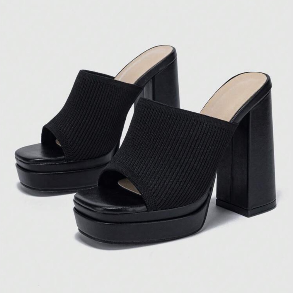 Women’s Platform Heeled Mule Sandals